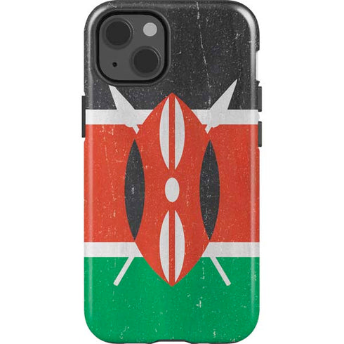 Kenya Flag Distressed iPhone 13 Impact Case